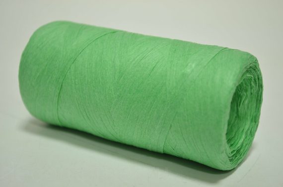 Рафия бумажная 1.5см*200м изумрудная (7060)