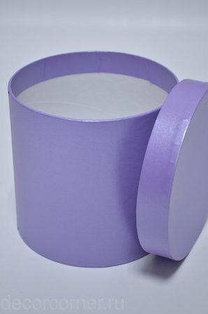 Коробка шляпная D13см*Н13см сиреневая (0064)
